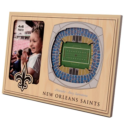 Brown New Orleans Saints 3D StadiumViews Picture Frame