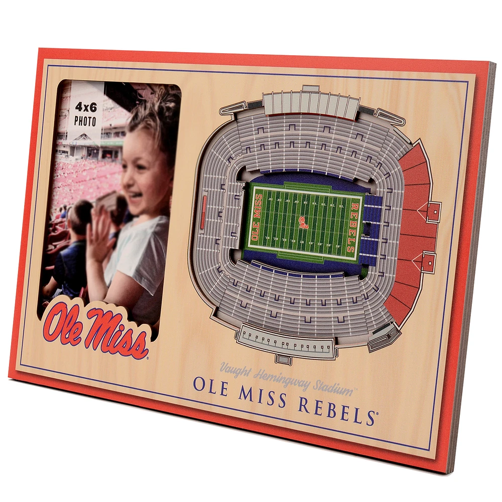 Brown Ole Miss Rebels 3D StadiumViews Picture Frame