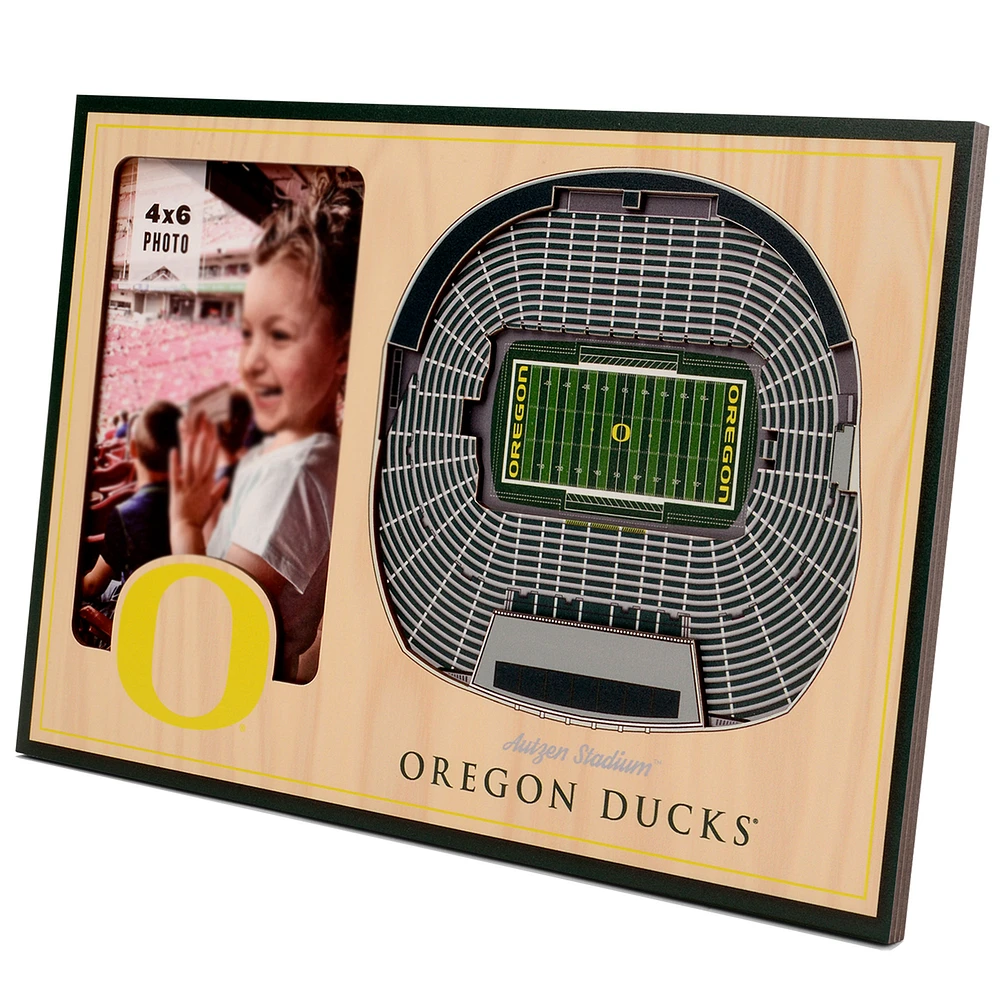 Brown Oregon Ducks 3D StadiumViews Picture Frame