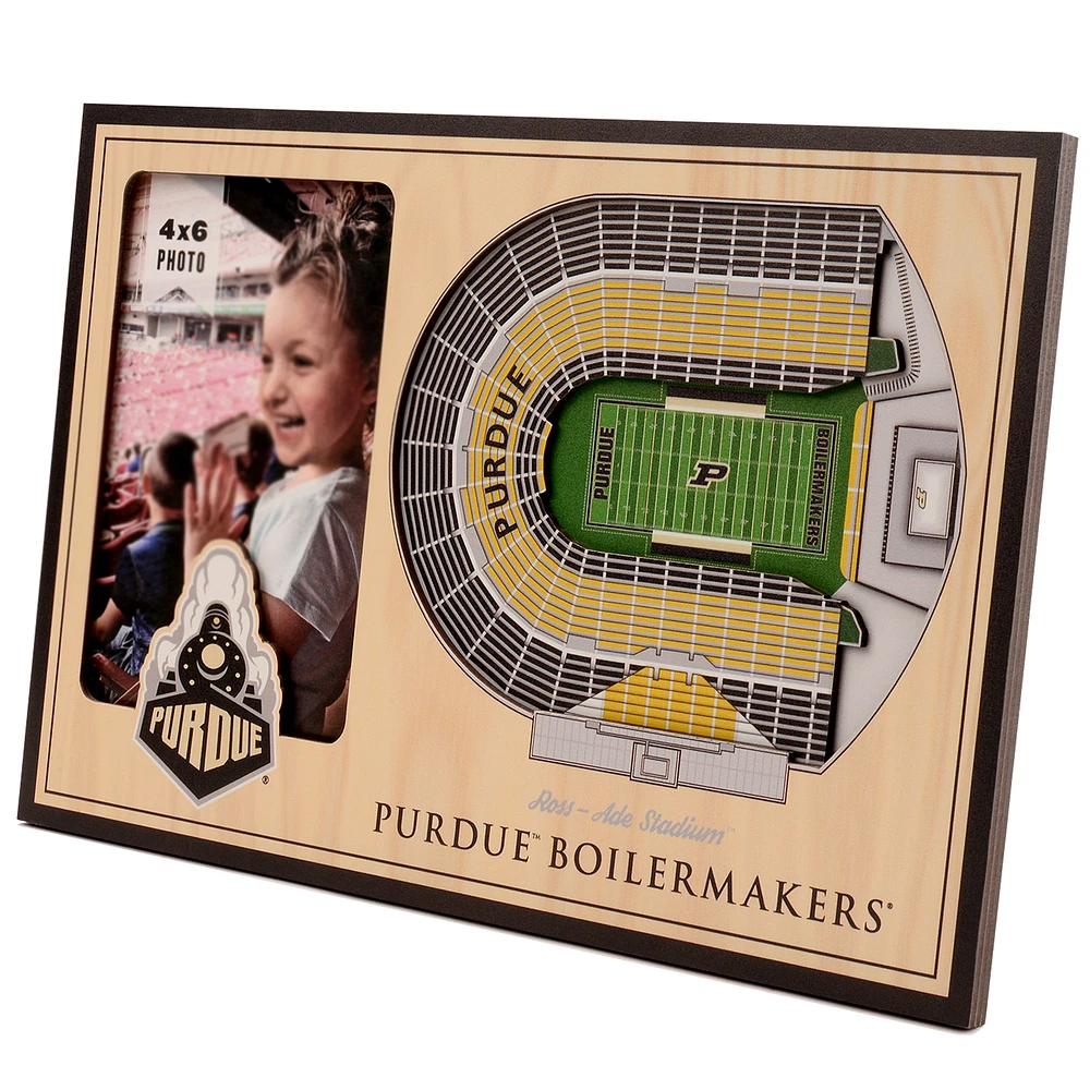 Brown Purdue Boilermakers 3D StadiumViews Frame