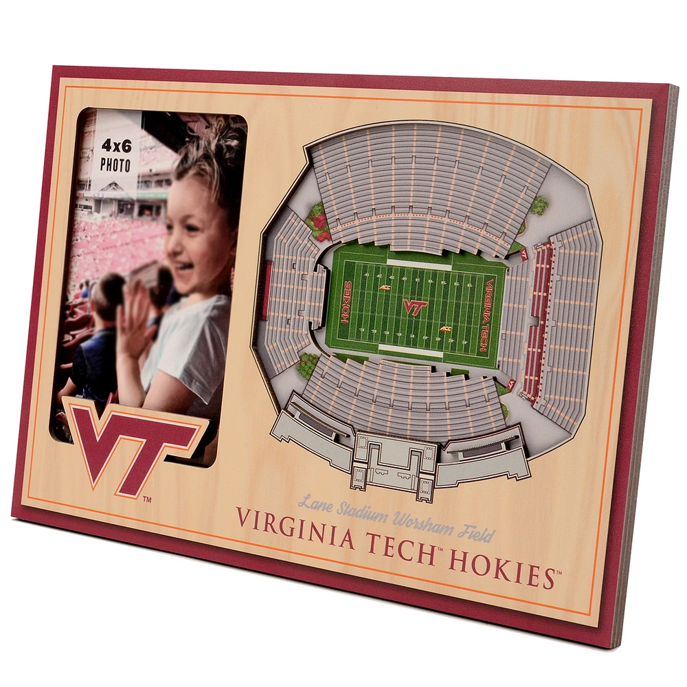 Brown Virginia Tech Hokies 3D StadiumViews Picture Frame