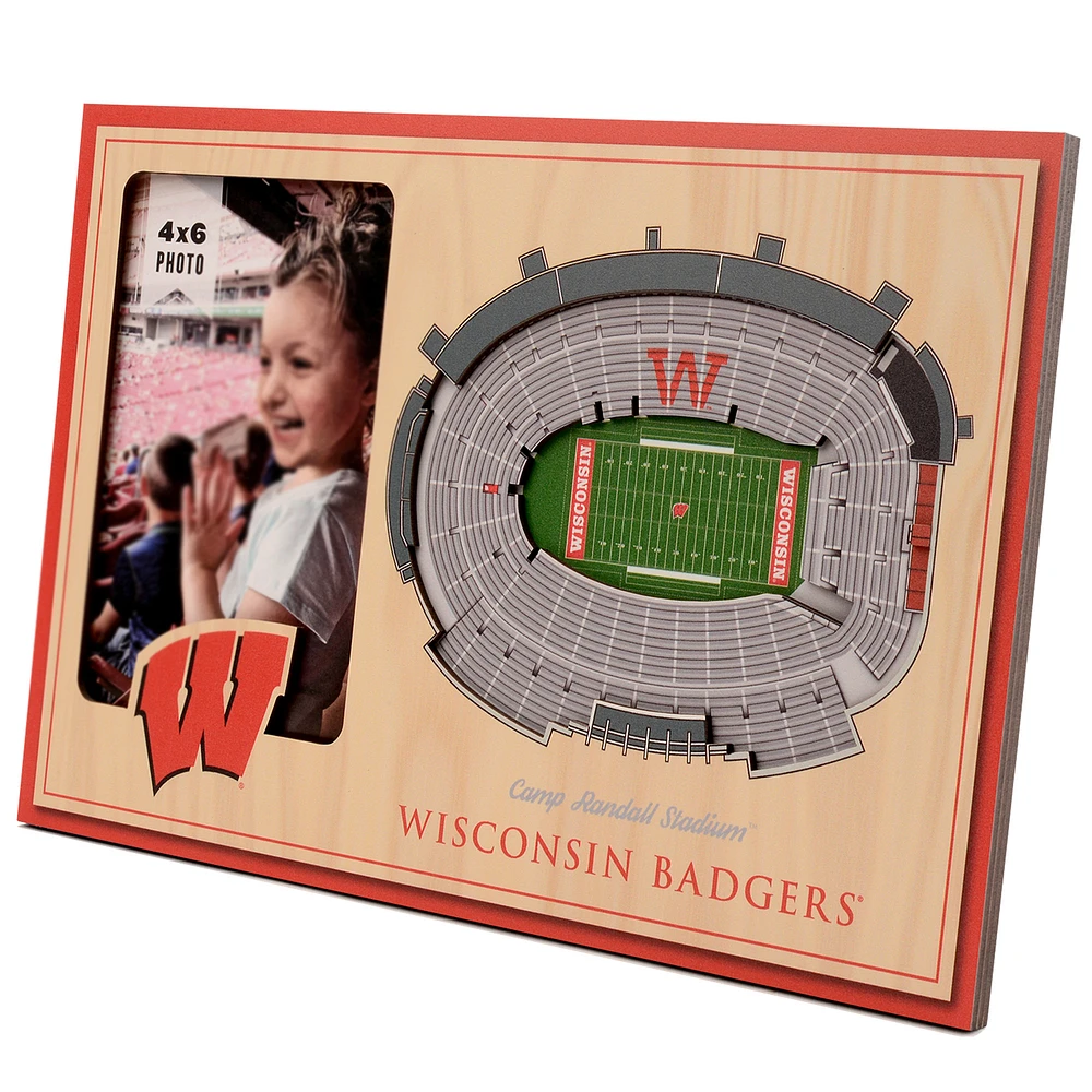 Brown Wisconsin Badgers 3D StadiumViews Picture Frame