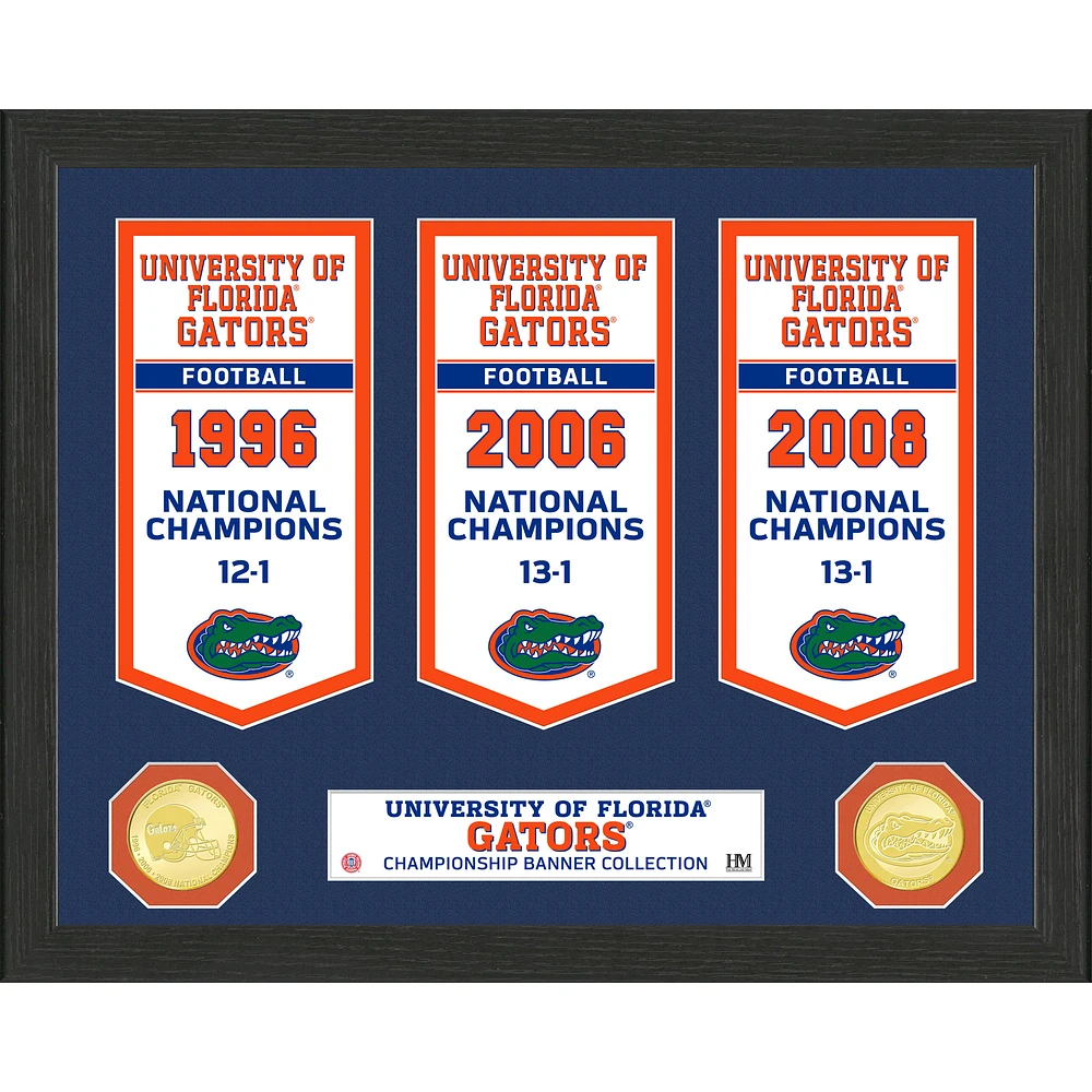 Highland Mint Florida Gators 12'' x 15'' National Champions Banner Photo Mint