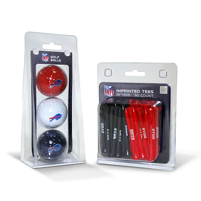 Buffalo Bills 3-Golf Ball & 50-Golf Tee Set