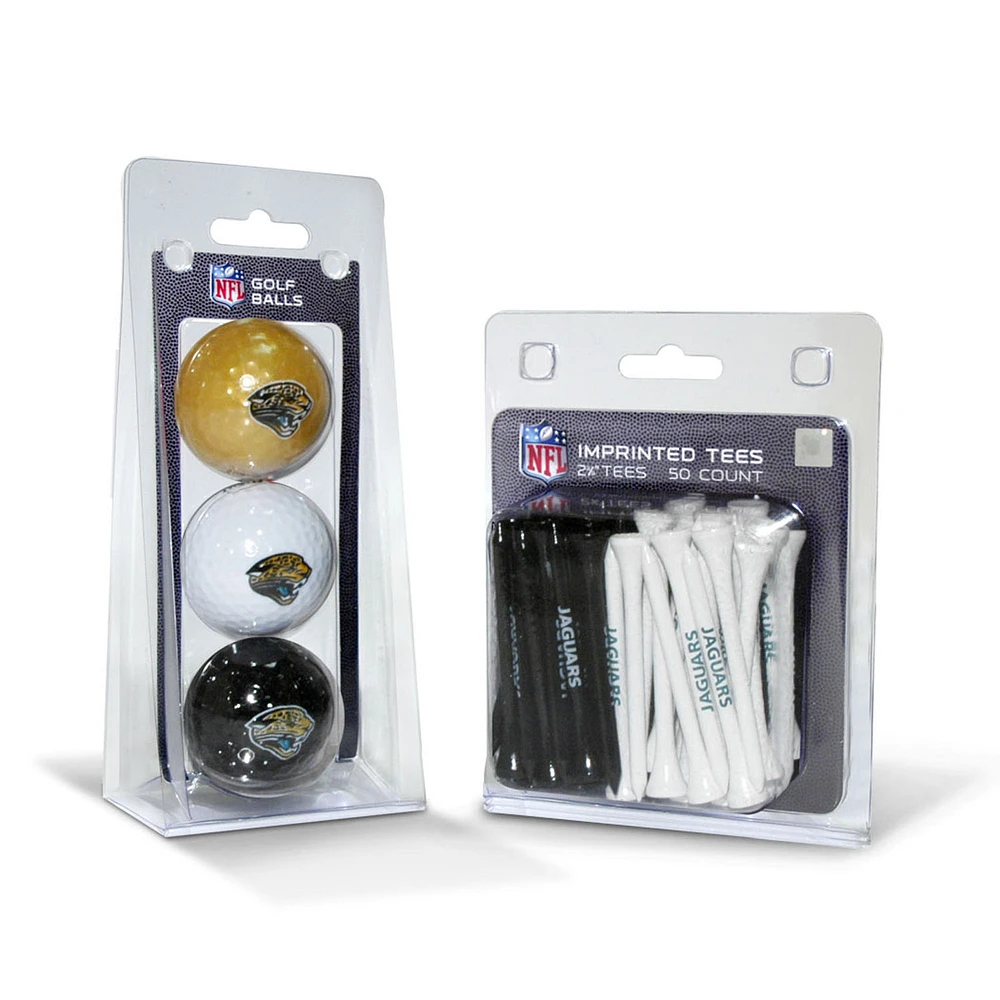 Jacksonville Jaguars 3-Golf Ball & 50-Golf Tee Set