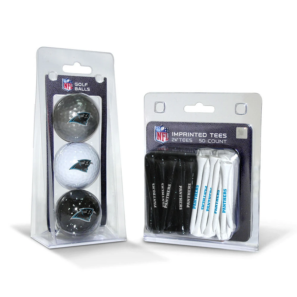 Carolina Panthers 3-Golf Ball & 50-Golf Tee Set
