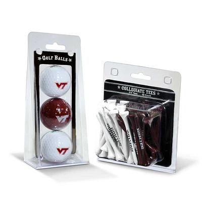 Virginia Tech Hokies 3-Golf Ball & 50-Golf Tee Set