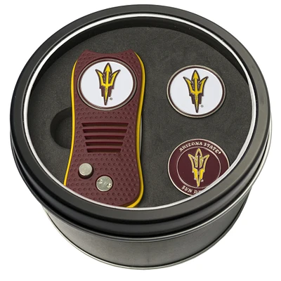 Arizona State Sun Devils Divot Tool & Ball Markers Personalized Tin Gift Set
