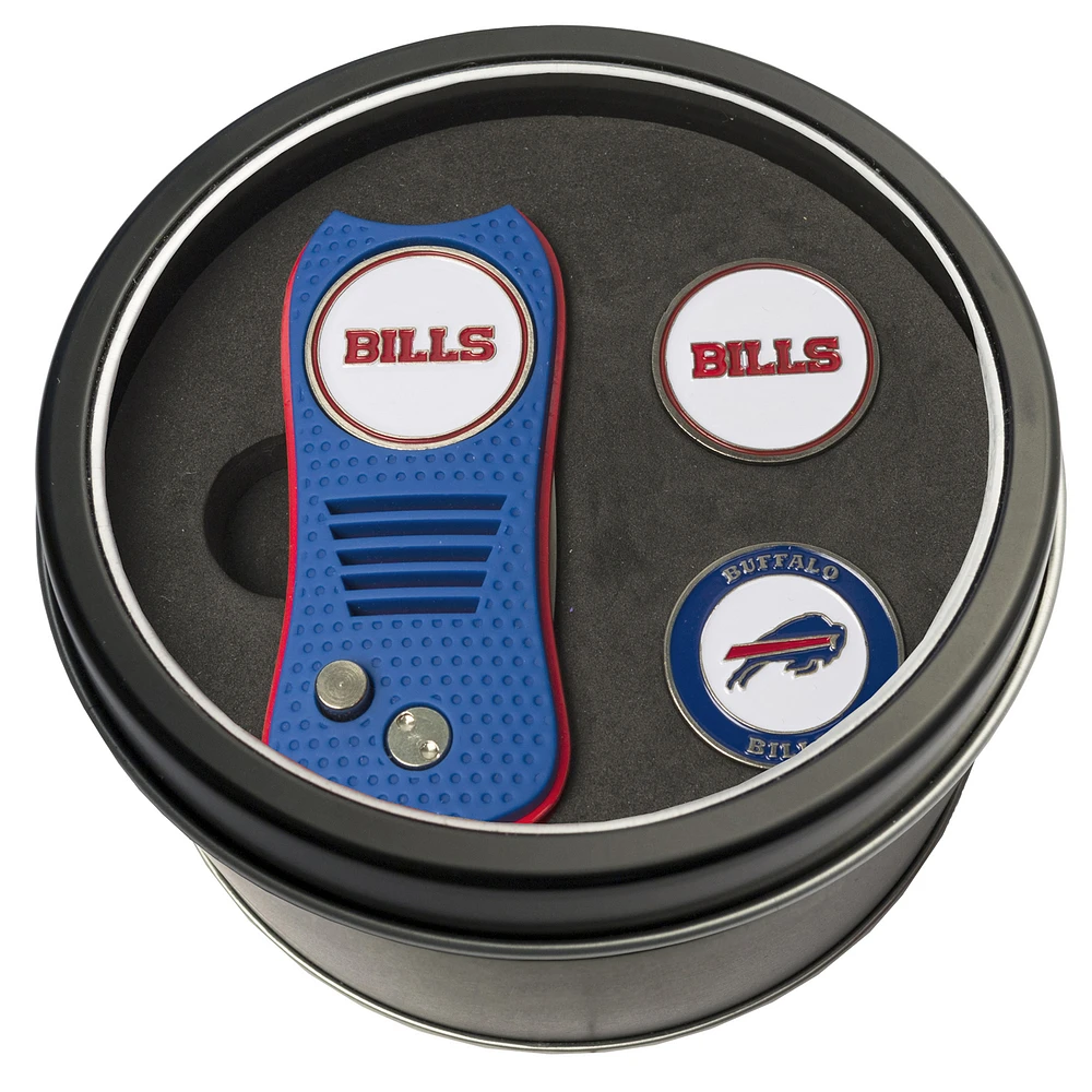 Buffalo Bills Divot Tool & Ball Markers Personalized Tin Gift Set