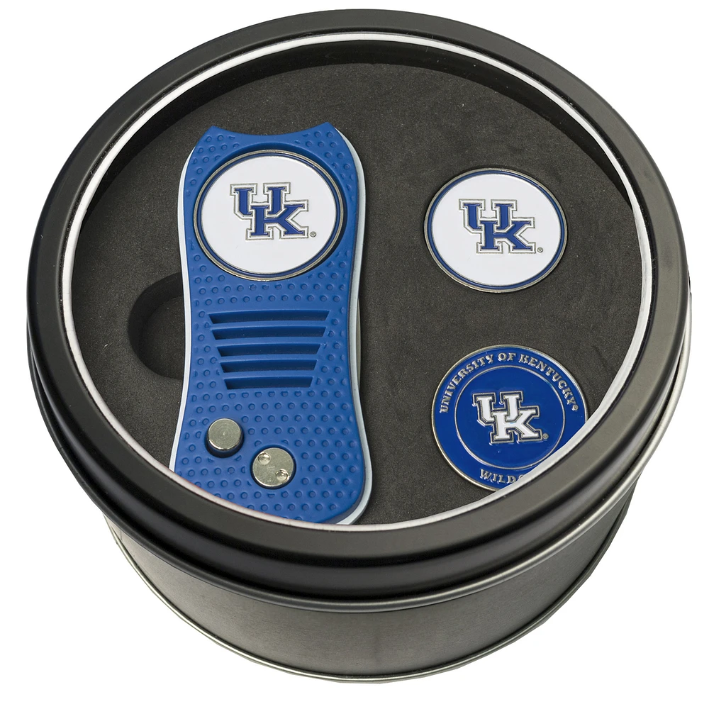 Kentucky Wildcats Divot Tool & Ball Markers Personalized Tin Gift Set