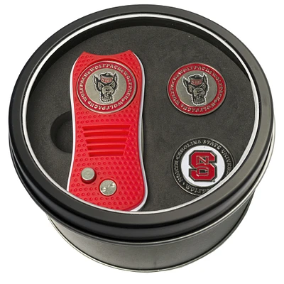 NC State Wolfpack Divot Tool & Ball Markers Personalized Tin Gift Set