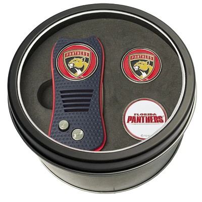 Florida Panthers Divot Tool & Ball Markers Personalized Tin Gift Set