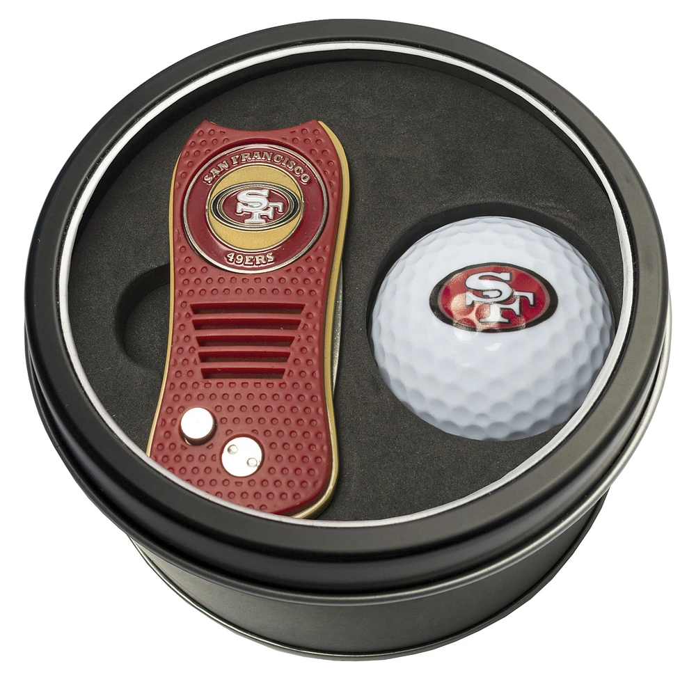 San Francisco 49ers Divot Tool & Golf Ball Personalized Tin Gift Set
