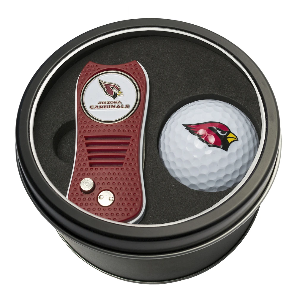 Arizona Cardinals Divot Tool & Golf Ball Personalized Tin Gift Set