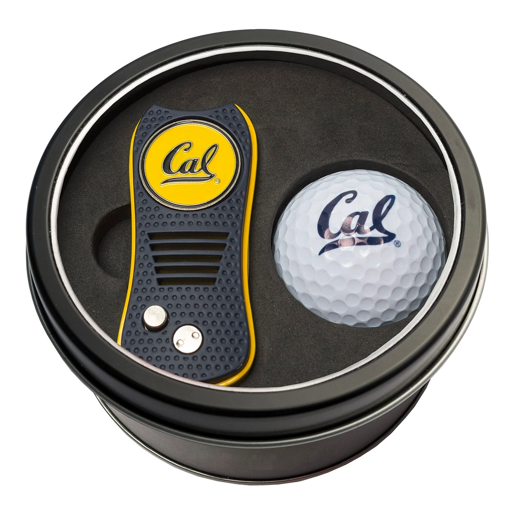 Cal Bears Divot Tool & Golf Ball Personalized Tin Gift Set