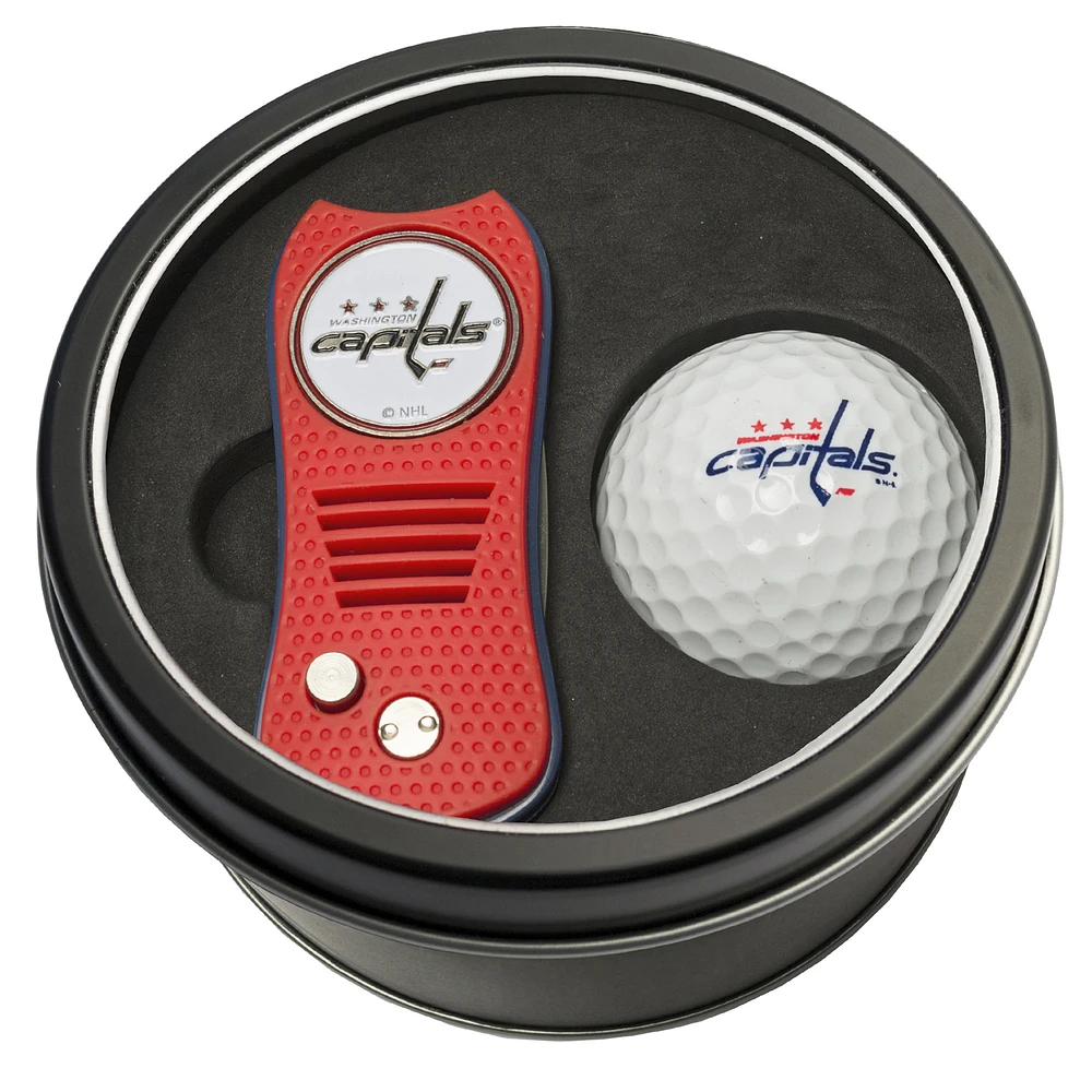 Washington Capitals Divot Tool & Golf Ball Personalized Tin Gift Set