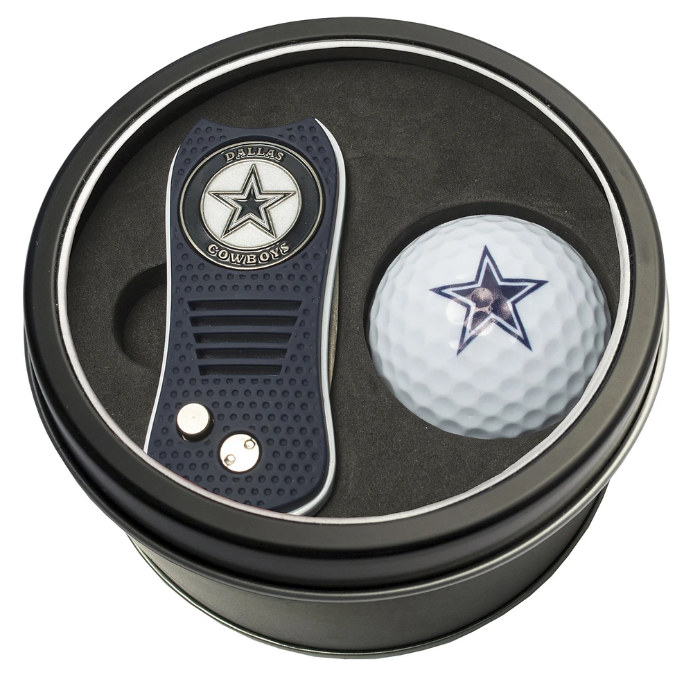 Dallas Cowboys Divot Tool & Golf Ball Personalized Tin Gift Set