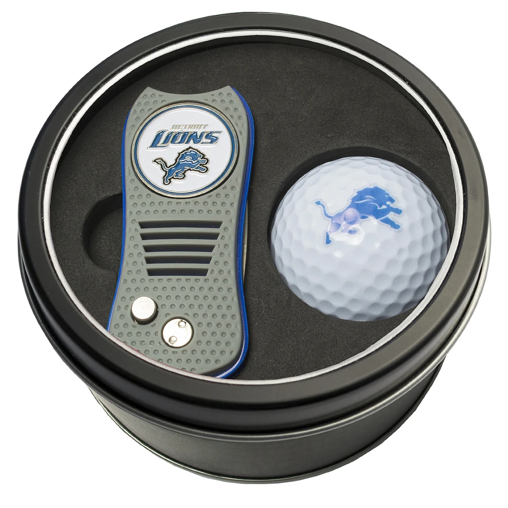 Detroit Lions Divot Tool & Golf Ball Personalized Tin Gift Set