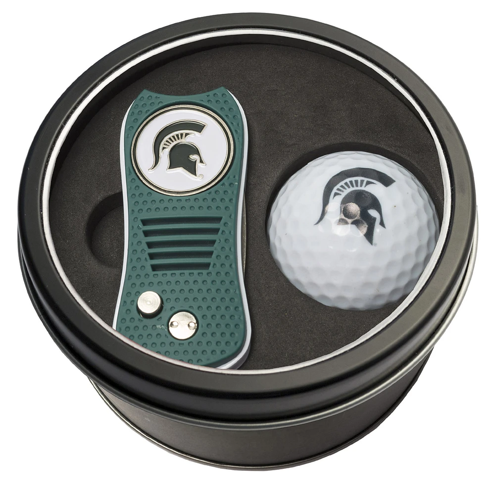 Michigan State Spartans Divot Tool & Golf Ball Personalized Tin Gift Set