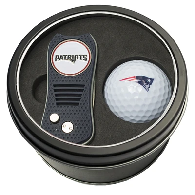 New England Patriots Divot Tool & Golf Ball Personalized Tin Gift Set