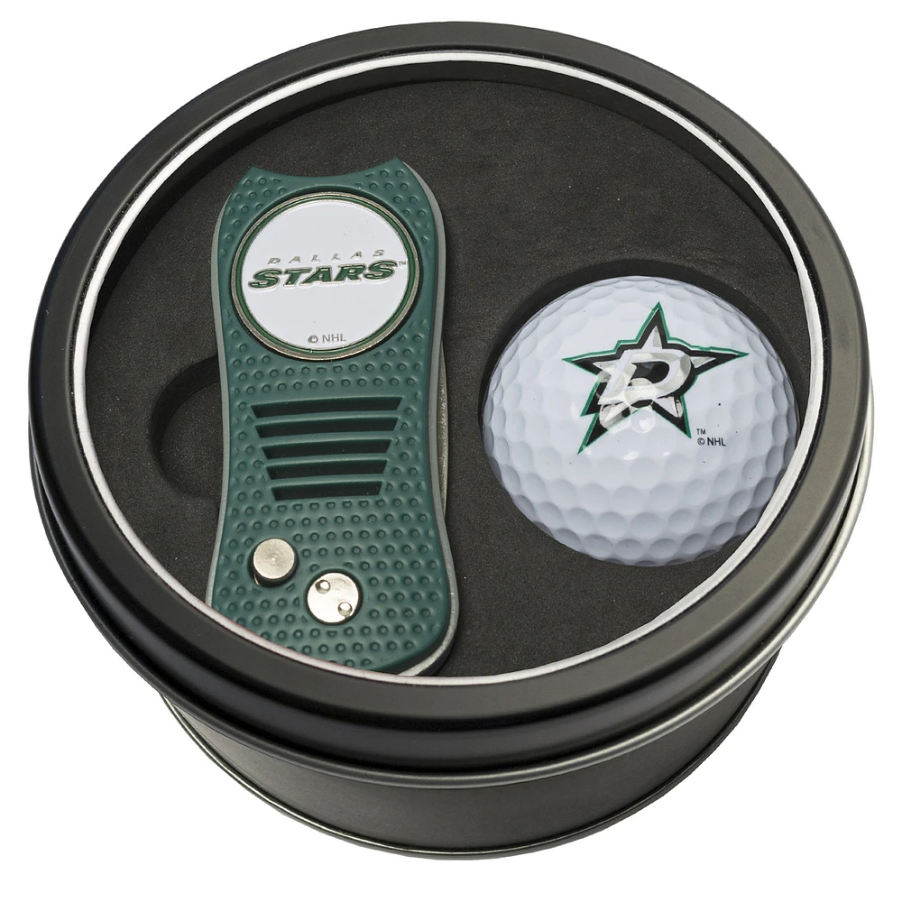 Dallas Stars Divot Tool & Golf Ball Personalized Tin Gift Set