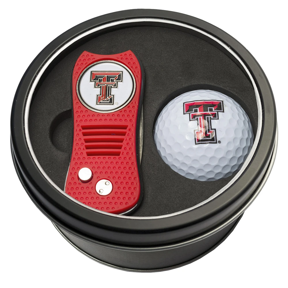 Texas Tech Red Raiders Divot Tool & Golf Ball Personalized Tin Gift Set