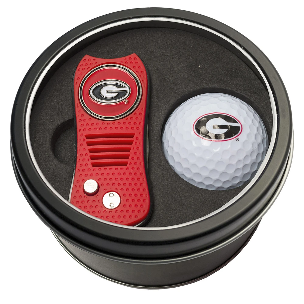 Georgia Bulldogs Divot Tool & Golf Ball Personalized Tin Gift Set