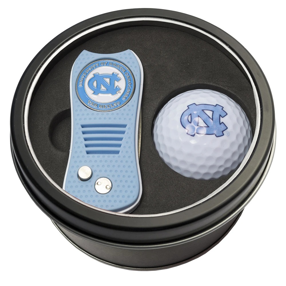 North Carolina Tar Heels Divot Tool & Golf Ball Personalized Tin Gift Set