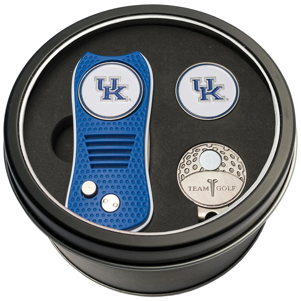 Kentucky Wildcats Divot Tool Ball Marker & Cap Clip Personalized Tin Gift Set