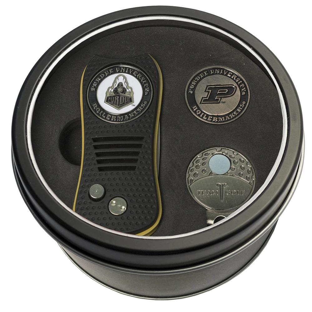Purdue Boilermakers Divot Tool Ball Marker & Cap Clip Personalized Tin Gift Set