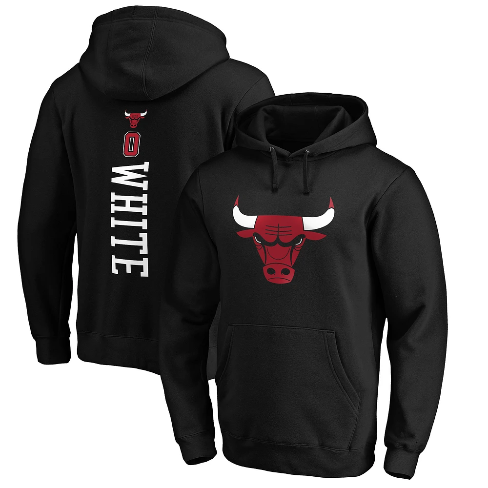 Men's Coby White Black Chicago Bulls Playmaker Name & Number Pullover Hoodie