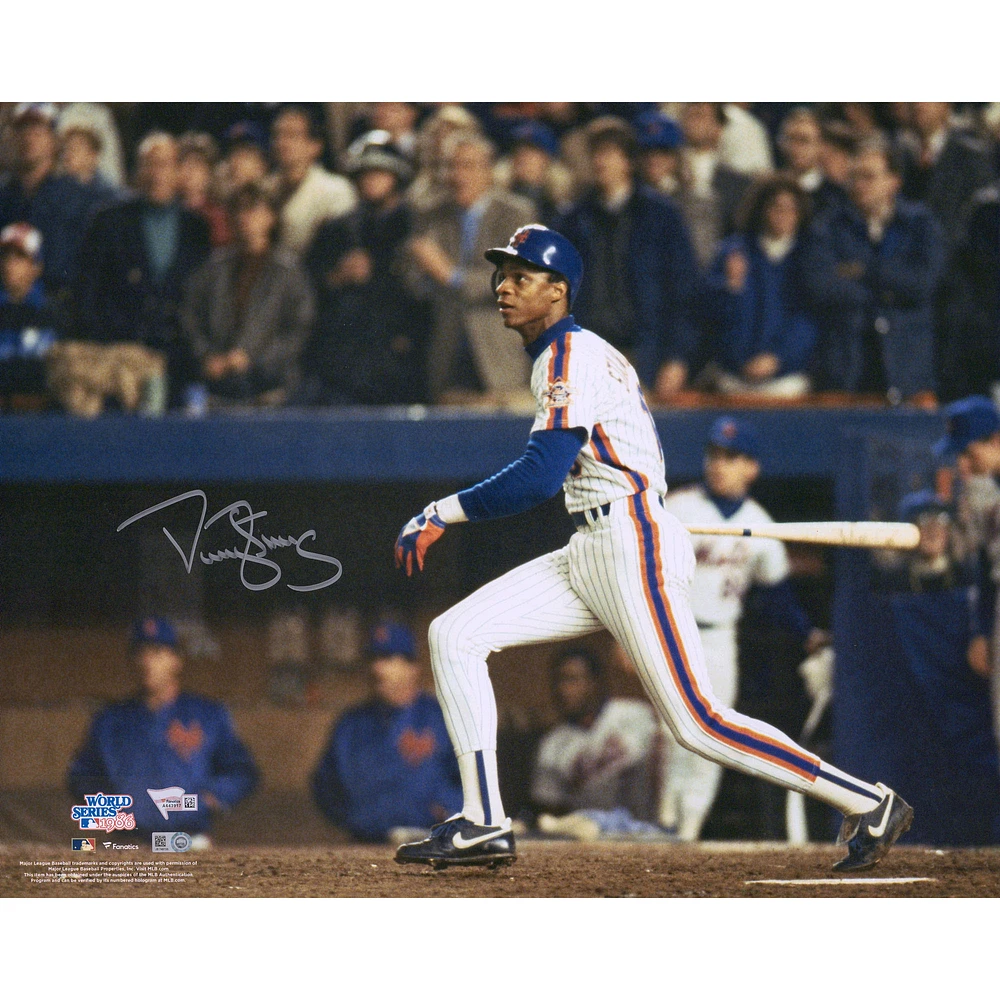 Darryl Strawberry New York Mets Autographed 16" x 20" 1986 World Series Hitting Photograph