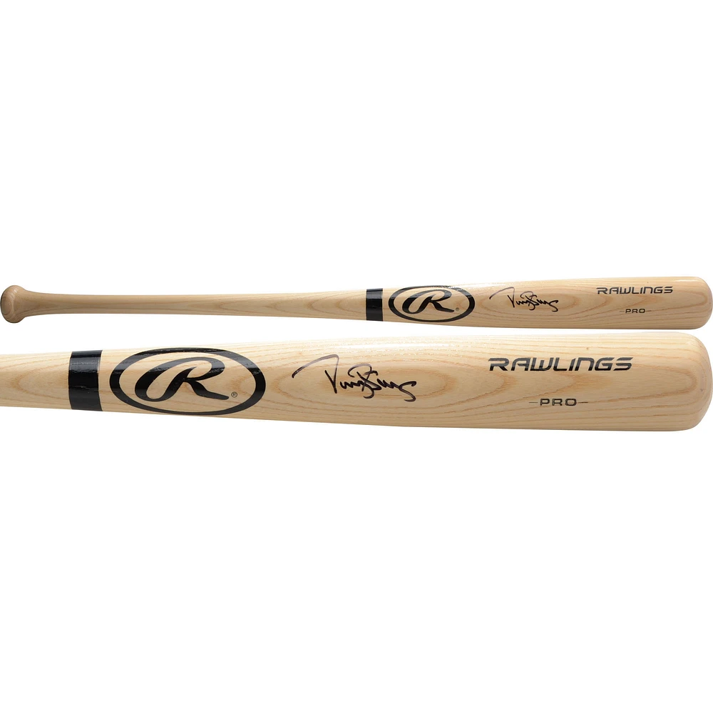 Darryl Strawberry New York Mets Autographed Blonde Rawlings Pro Model Bat