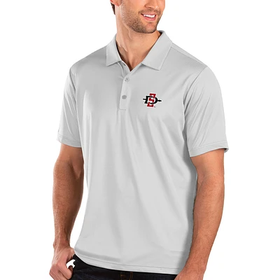 Men's Antigua White San Diego State Aztecs Balance Polo