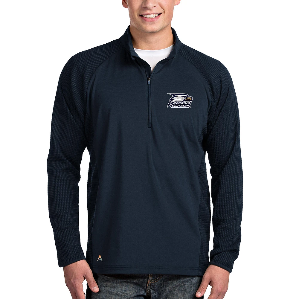Men's Antigua Navy Georgia Southern Eagles Sonar Quarter-Zip Pullover Jacket