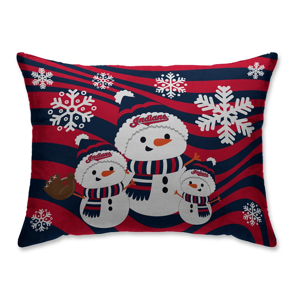 Cleveland Indians Holiday Snowman Bed Pillow