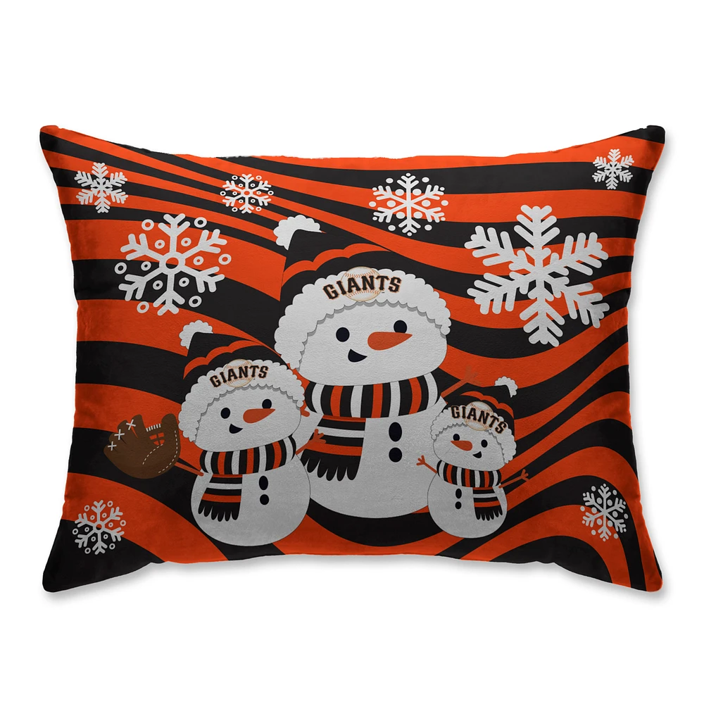 San Francisco Giants Holiday Snowman Bed Pillow