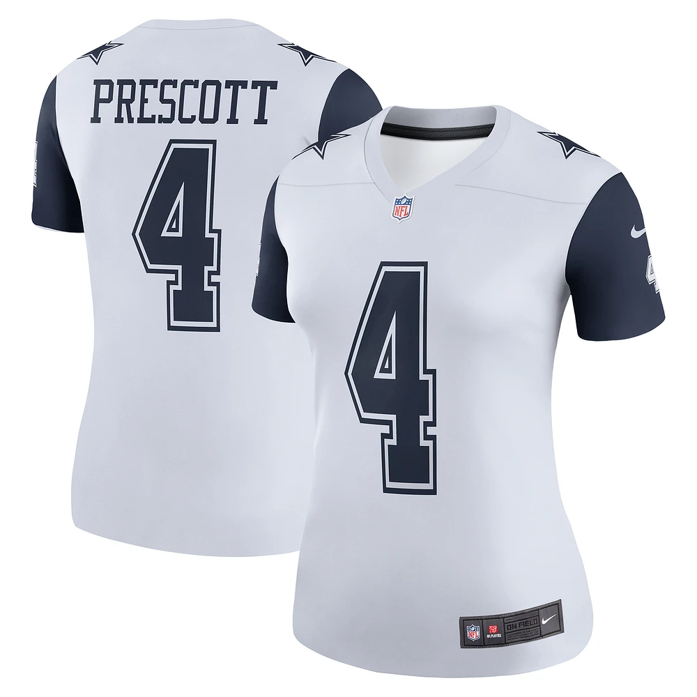 Women's Nike Dak Prescott White Dallas Cowboys Legend Player Performance Top