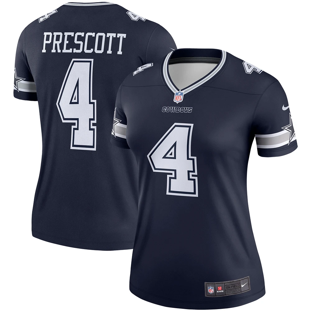 Women's Nike Dak Prescott Navy Dallas Cowboys Legend Player Performance Top