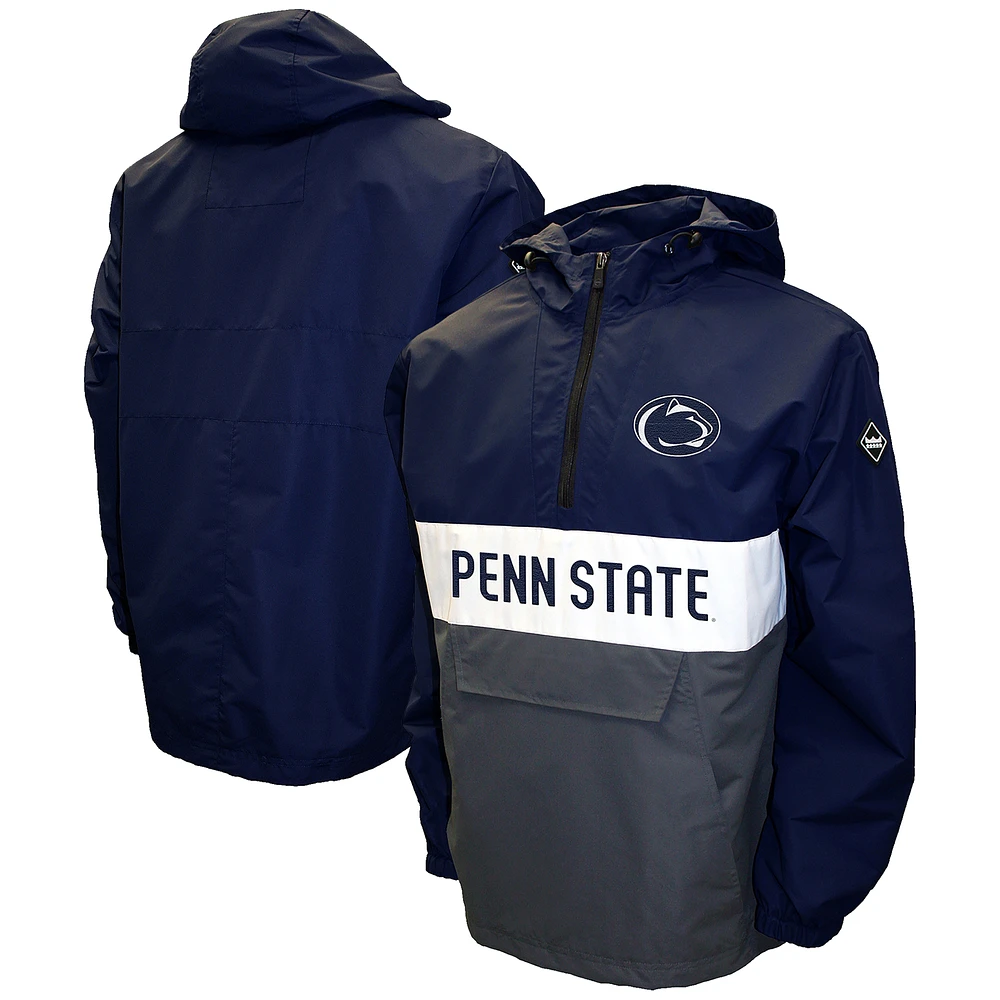 Men's Franchise Club Navy Penn State Nittany Lions Alpha Anorak Half-Zip Pullover Jacket