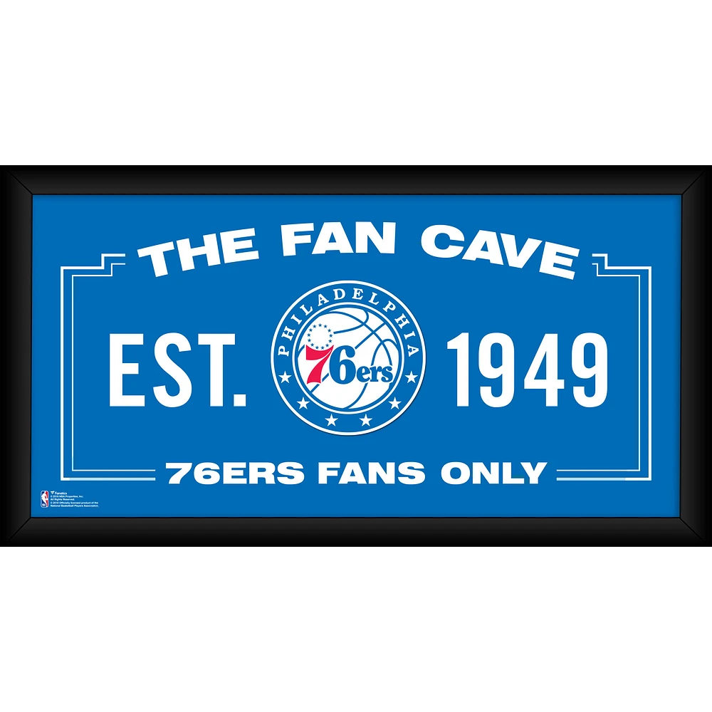 Philadelphia 76ers Framed 10" x 20" Fan Cave Collage
