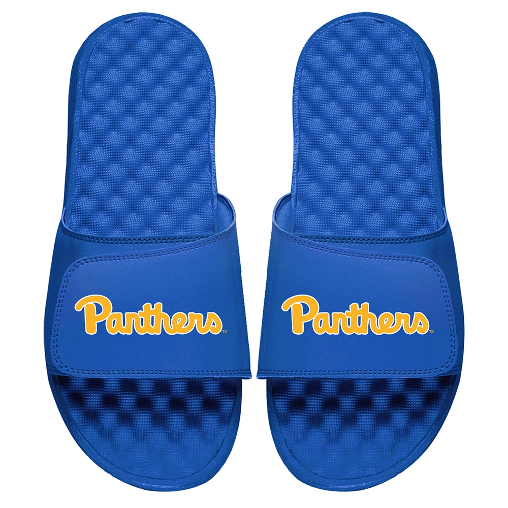 Men's ISlide Royal Pitt Panthers Wordmark Slide Sandals