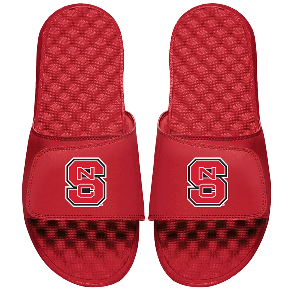 Youth ISlide Red NC State Wolfpack Primary Logo Slide Sandals