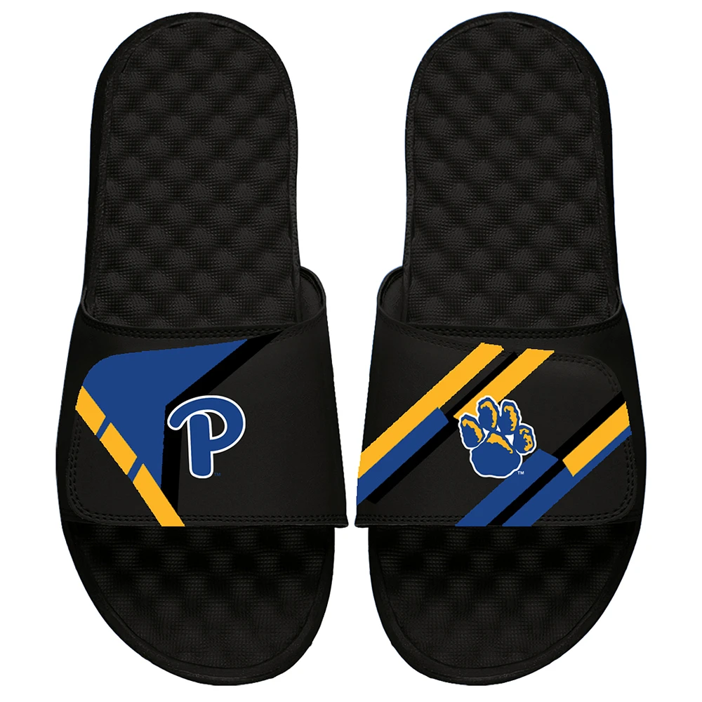 Youth ISlide Black Pitt Panthers Varsity Starter Jacket Slide Sandals