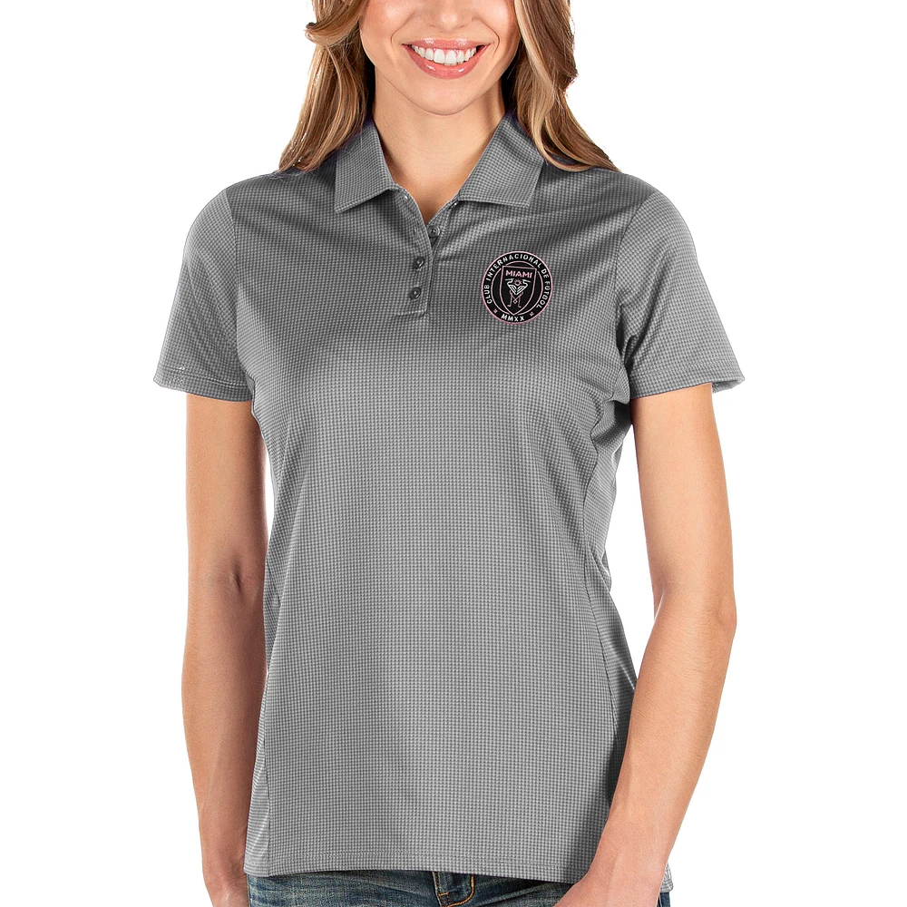 Women's Antigua Silver Inter Miami CF Balance Polo