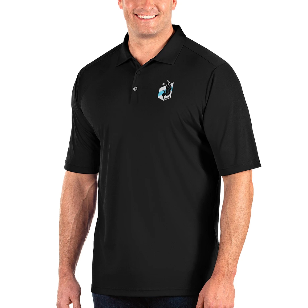 Men's Antigua Black Minnesota United FC Big & Tall Tribute Polo