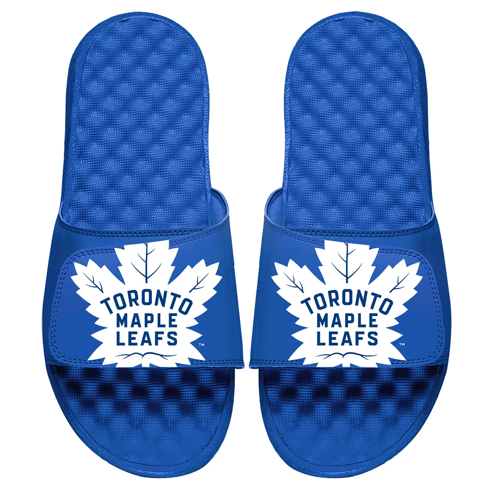 Youth ISlide Royal Toronto Maple Leafs Blown Up Logo Slide Sandals