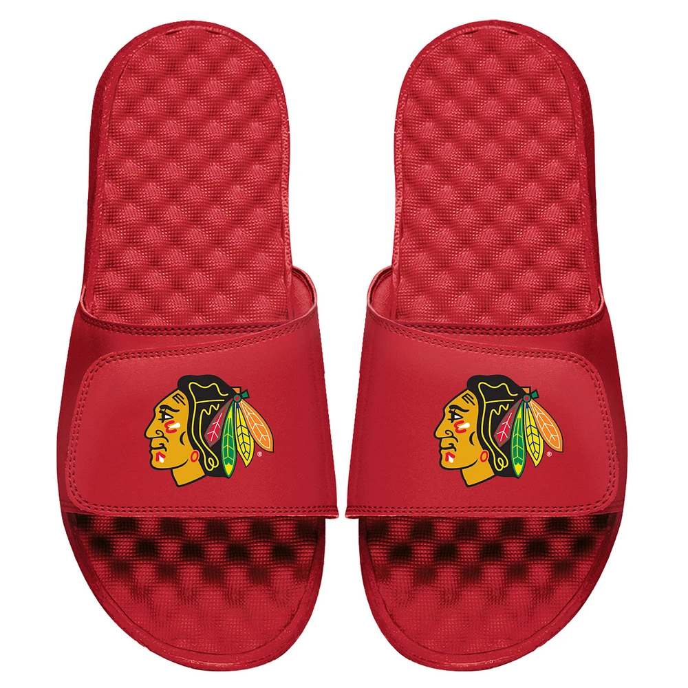 Men's ISlide Red Chicago Blackhawks Primary Logo Slide Sandals