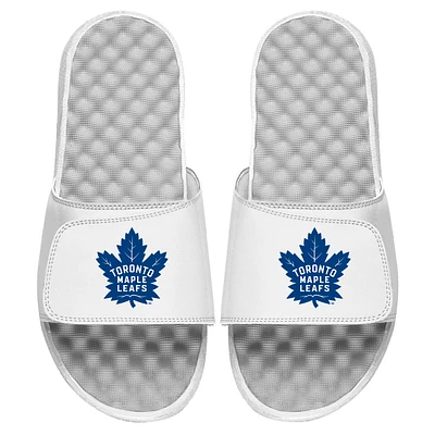 Men's ISlide White Toronto Maple Leafs Primary Logo Slide Sandals