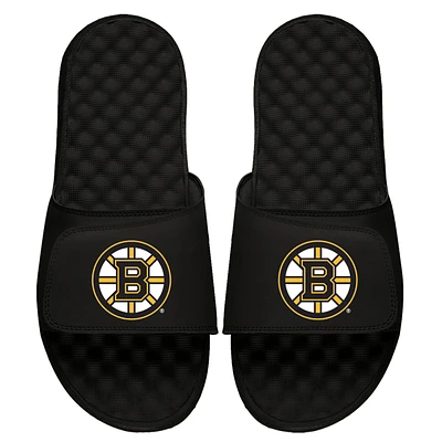 Youth ISlide Black Boston Bruins Primary Logo Slide Sandals
